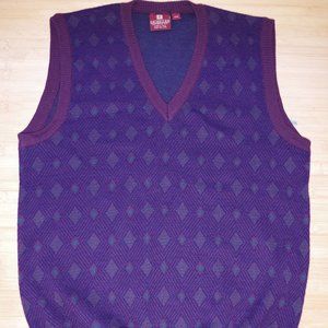 Vintage Nordstrom Purple Diamond Pattern Sweater Vest